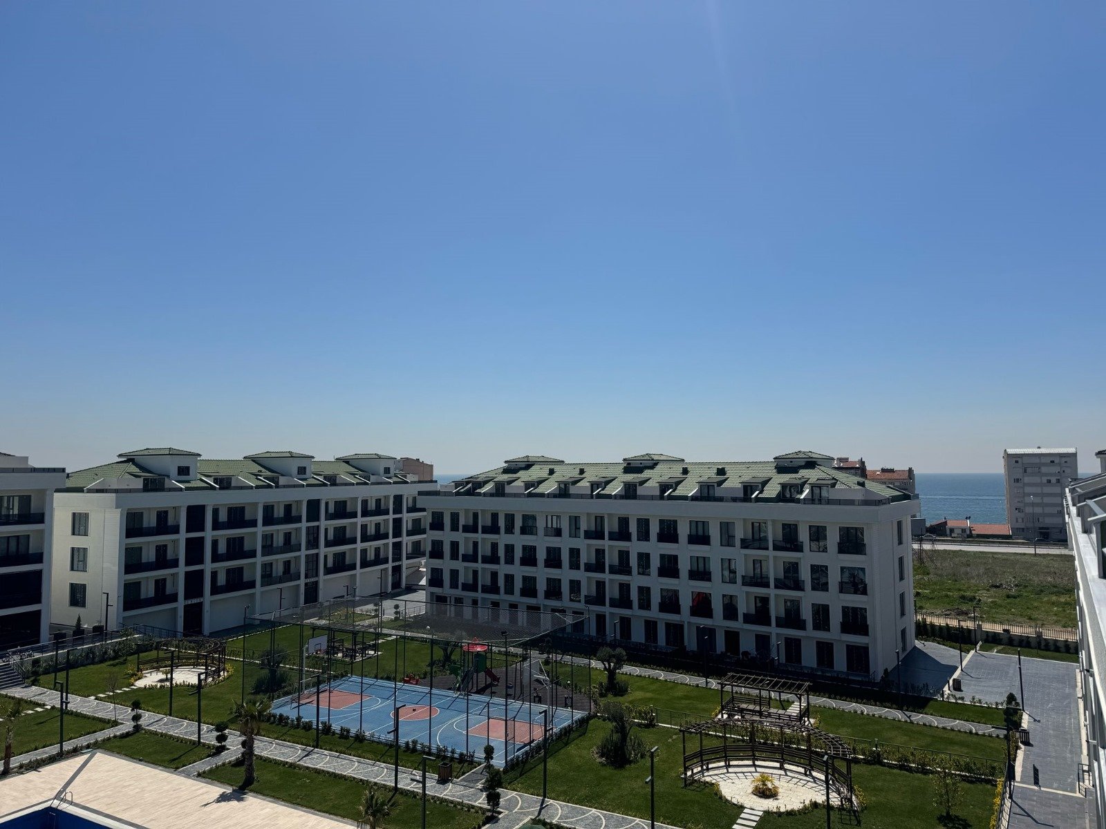 Büyükçekmece satılık daire Akça Grande Konutları havadan görünüm